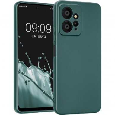 Silikonins Dėklas Dynamic Xiaomi Redmi Note 12 5G tamsiai žalias