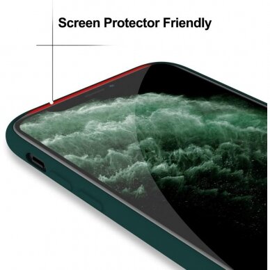 Silikonins Dėklas Guardian Apple iPhone 15 tamsiai žalias 3