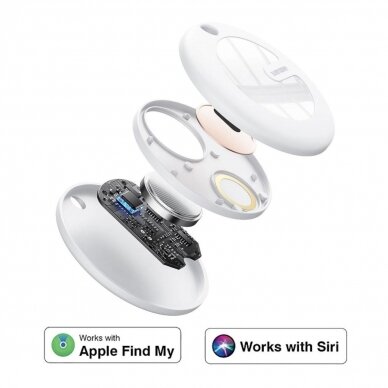 Silver Monkey Tag locator compatibleApple FindMy - baltas 4