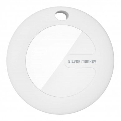 Silver Monkey Tag locator compatibleApple FindMy - baltas