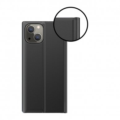 Atverčiamas dėklas New Sleep Case Bookcase iPhone 13 mini juodas 2