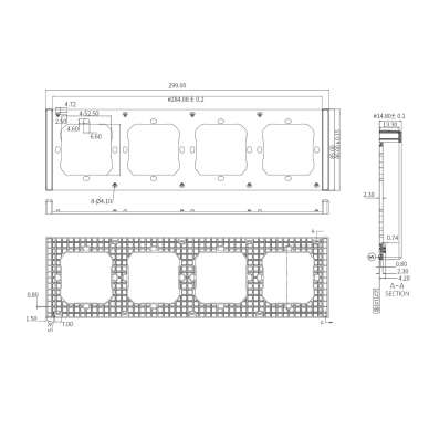 Sonoff Quadruple Mounting Frame for Installing M5-80 Wall Switches 1