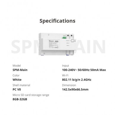 Sonoff SPM-Main smart switch Wi-Fi / Ethernet power meter 7