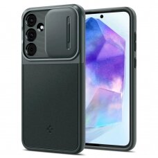 Spigen Optik Armor Dėklas Samsung Galaxy A55 5G - tamsiai žalias