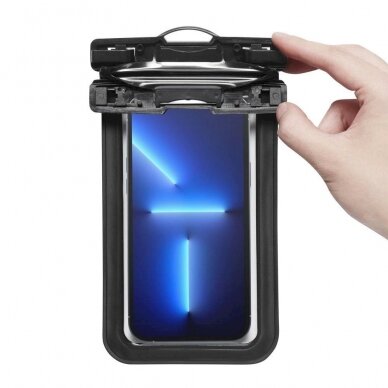 Spigen A601 UNIVERSAL WATERPROOF CASE Juodas 3