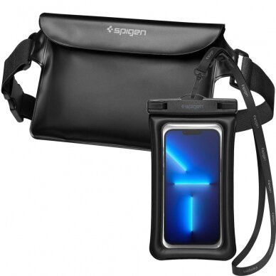 Spigen A621 UNIVERSAL WATERPROOF CASE & WAIST BAG BLACK 6