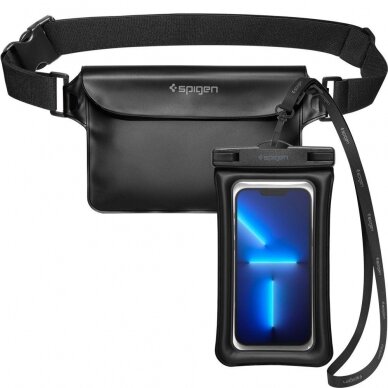 Spigen A621 UNIVERSAL WATERPROOF CASE & WAIST BAG BLACK