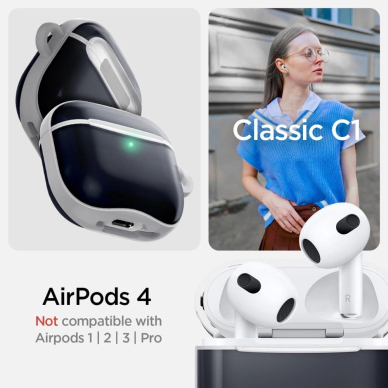 Spigen Classic C1 Dėklas AirPods 4 - Grapfito spalvos 9