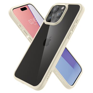 Dėklas Spigen Crystal Hybrid, Kreminė - iPhone 15 Pro Max 4