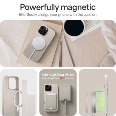 Spigen Cyrill Kajuk MagSafe iPhone 16 Pro Dėklas - Beige 10