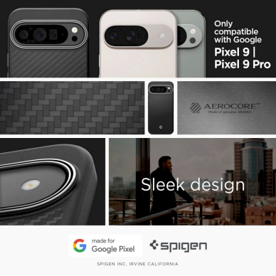 Spigen Enzo Aramid Dėklas Google Pixel 9 Pro XL - Juodas 11