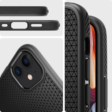 Spigen Liquid Air Aukštos Kokybės Dėklas Iphone 12 Mini Matinis Juodas 8