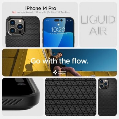 Dėklas Spigen LIQUID AIR IPHONE 14 PRO Juodas 10