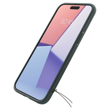 Apsauginis silikono dėklas Spigen LIQUID AIR IPHONE 15 PRO ABYSS žalias 8