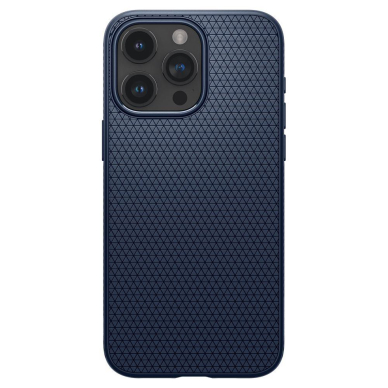 Apsauginis silikono dėklas Spigen LIQUID AIR IPHONE 15 PRO NAVY Mėlynas