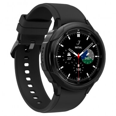 AKCIJA! Ekrano Apsauga SPIGEN LIQUID AIR SAMSUNG GALAXY WATCH 4 CLASSIC 46 MM Matinis Juodas  2