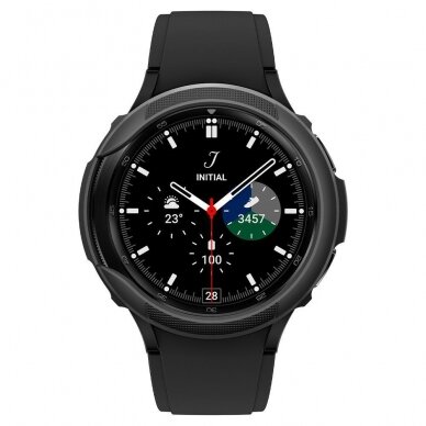 AKCIJA! Ekrano Apsauga SPIGEN LIQUID AIR SAMSUNG GALAXY WATCH 4 CLASSIC 46 MM Matinis Juodas  3