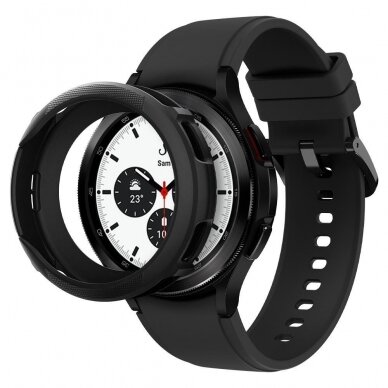 AKCIJA! Ekrano Apsauga SPIGEN LIQUID AIR SAMSUNG GALAXY WATCH 4 CLASSIC 46 MM Matinis Juodas