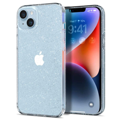 Dėklas Spigen Liquid Crystal iPhone 14 Skaidrus su Blizgučiais