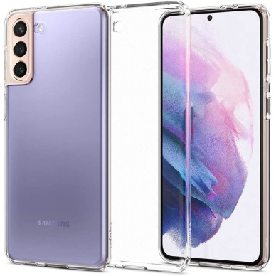 Aukštos kokybės dėklas Spigen Liquid Crystal Galaxy S21 Crystal Skaidrus