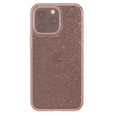 Apsauginis silikono dėklas Spigen Liquid Crystal Glitter, rose quartz - iPhone 15 Pro Max 2