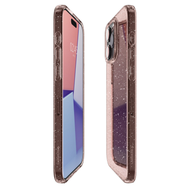 Apsauginis silikono dėklas Spigen Liquid Crystal Glitter, rose quartz - iPhone 15 Pro Max 3