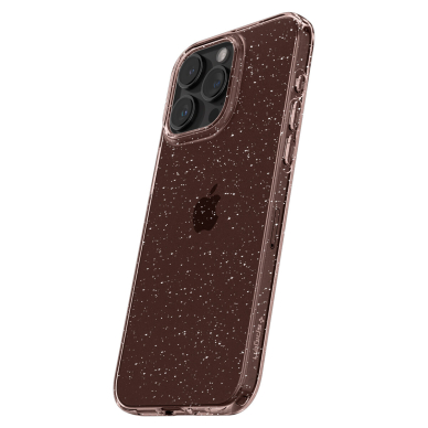 Apsauginis silikono dėklas Spigen Liquid Crystal Glitter, rose quartz - iPhone 15 Pro Max 4