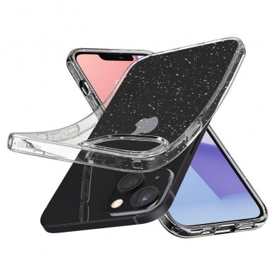 AUKŠTOS KOKYBĖS DĖKLAS SPIGEN LIQUID CRYSTAL IPHONE 13 GLITTER CRYSTAL 5