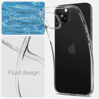 Apsauginis silikono dėklas Spigen LIQUID CRYSTAL IPHONE 15 CRYSTAL CLEAR 8