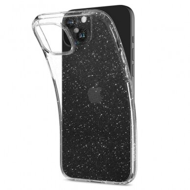 Apsauginis silikono dėklas Spigen LIQUID CRYSTAL IPHONE 15 GLITTER CRYSTAL Permatomas Blizgus 4