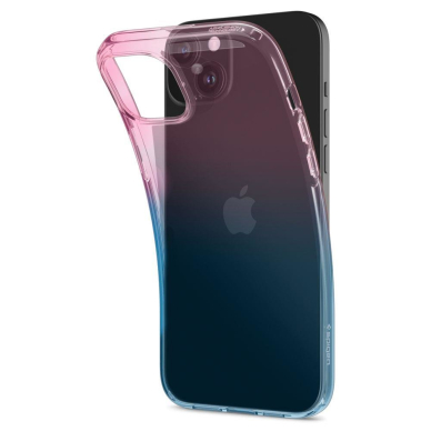 Apsauginis silikono dėklas Spigen LIQUID CRYSTAL IPHONE 15 GRADATION rožinis 3