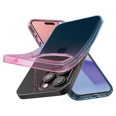 Apsauginis silikono dėklas Spigen LIQUID CRYSTAL IPHONE 15 PRO GRADATION rožinis 4