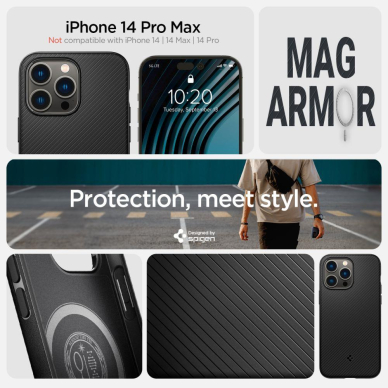 Dėklas Spigen MAG ARMOR IPHONE 14 PRO MAX Juodas 6