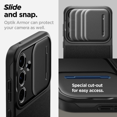 Spigen Optik Armor Dėklas Samsung Galaxy A55 5G - Juodas 15