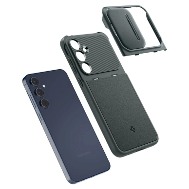 Spigen Optik Armor Dėklas Samsung Galaxy A55 5G - tamsiai žalias 10