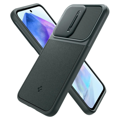 Spigen Optik Armor Dėklas Samsung Galaxy A55 5G - tamsiai žalias 11