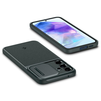 Spigen Optik Armor Dėklas Samsung Galaxy A55 5G - tamsiai žalias 9