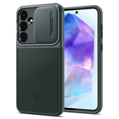 Spigen Optik Armor Dėklas Samsung Galaxy A55 5G - tamsiai žalias