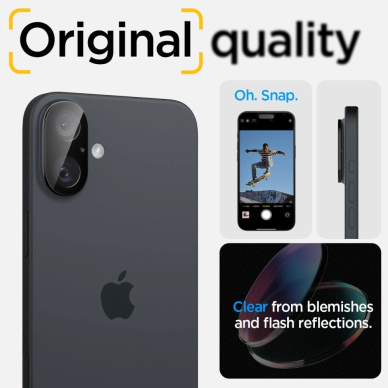 Spigen Optik GLAS.TR Camera Protector 2-PACK iPhone 16 / 16 PLUS - Black 11