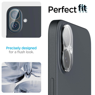 Spigen Optik Glas.tR Apsauginis stiklas for iPhone 16 / 16 Plus camera - transparent (2 pcs.) 10