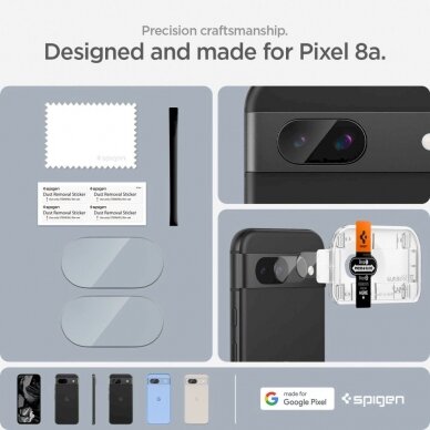 Spigen Optik.tR EZ Fit Camera Protector Google Pixel 8A - 2 pcs. 15