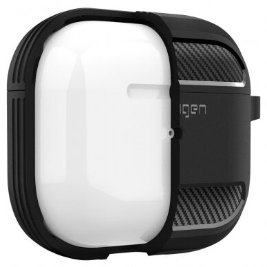 DĖKLAS SPIGEN RUGGED ARMOR APPLE AIRPODS 3 MATTE JUODAS 5