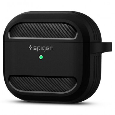 DĖKLAS SPIGEN RUGGED ARMOR APPLE AIRPODS 3 MATTE JUODAS 6