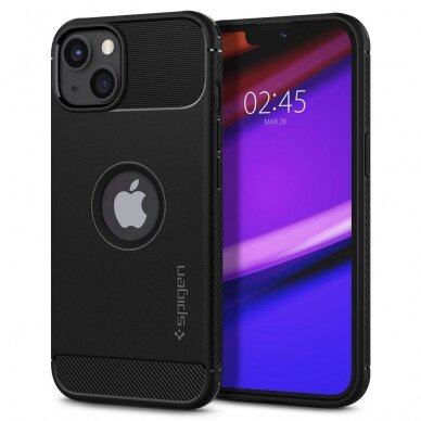 Dėklas Spigen Rugged Armor iPhone 13 juodas