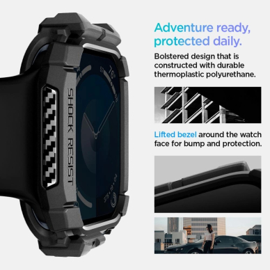 Spigen Rugged Armor Dėklas Apple Watch 10 (42mm) - Juodas 10