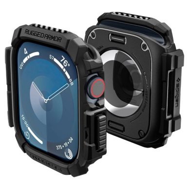 Spigen Rugged Armor Dėklas Apple Watch 10 46mm - Juodas