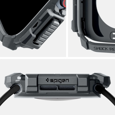 Spigen Rugged Armor Dėklas Apple Watch 10 46mm - Pilkas 7