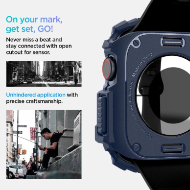 Spigen Rugged Armor Dėklas Apple Watch 10 46mm - Navy Mėlynas 9