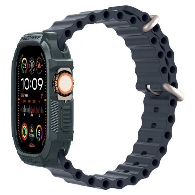 Spigen Rugged Armor Dėklas Apple Watch Ultra 1 / 2 (49 mm) - tamsiai žalias 5