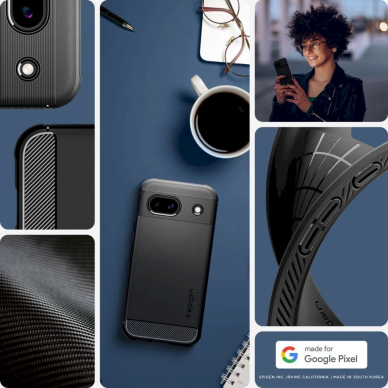 Spigen Rugged Armor Dėklas Google Pixel 8A - matte Juodas 1